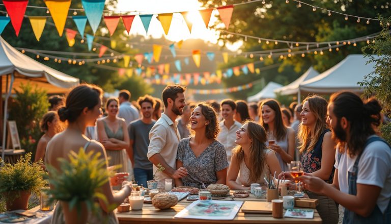 découvrez la fête des 10 ans de l’association art y scrap à parempuyre : ambiance festive assurée avec une guinguette animée, au cœur du marché de créateurs. un événement convivial à ne pas manquer !