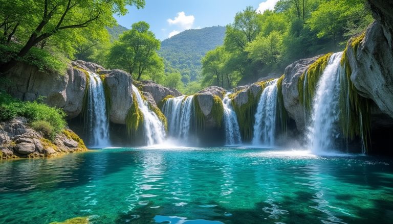 explorez les magnifiques cascades de polischellu et laissez-vous émerveiller par la beauté naturelle et le paysage spectaculaire de cette merveille de la nature en corse.