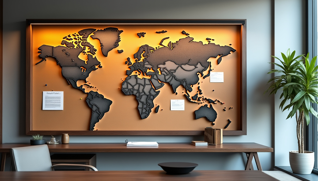 découvrez notre guide complet pour choisir et installer une carte du monde en liège, une décoration murale originale et pratique qui apportera une touche unique à votre intérieur.