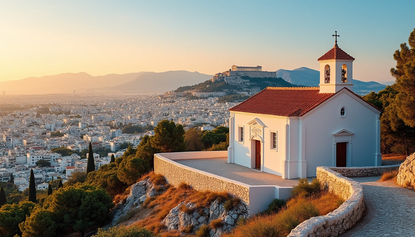 admirez athènes depuis le mont lycabette : panorama exceptionnel sur l’acropole, la ville et la mer égée, au cœur de la capitale grecque.