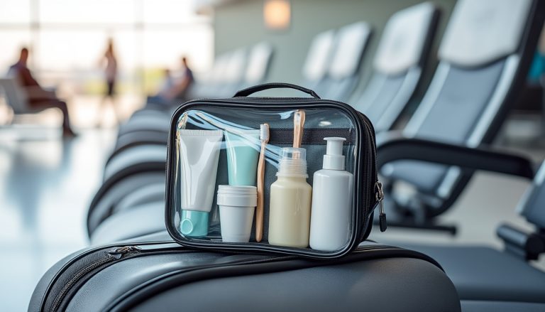 découvrez comment choisir une trousse de toilette adaptée à l’avion : format pratique, règles de transport et astuces pour voyager sereinement.